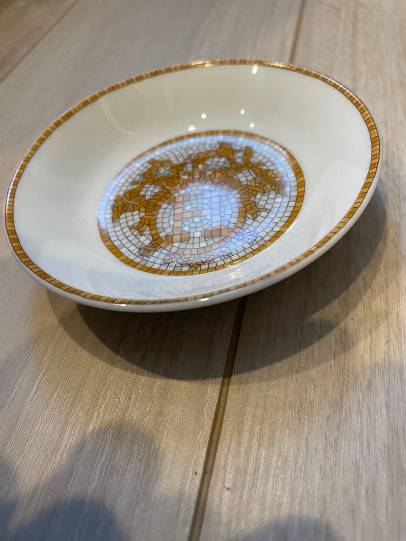 HERMES モザイク/醤油皿　宝石置　美品　正規　1枚　10cm エルメス 皿
