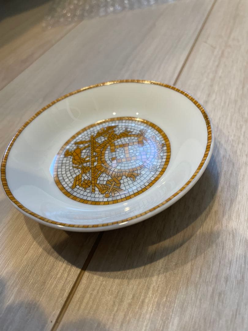 HERMES モザイク/醤油皿　宝石置　美品　正規　1枚　10cm エルメス 皿