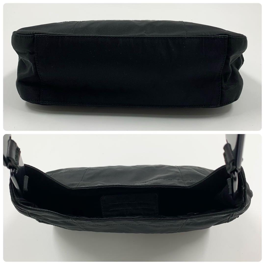 【✨極美品 希少✨】プラダ ワンショルダーバッグ 三角ロゴ ブラック 付属品完備