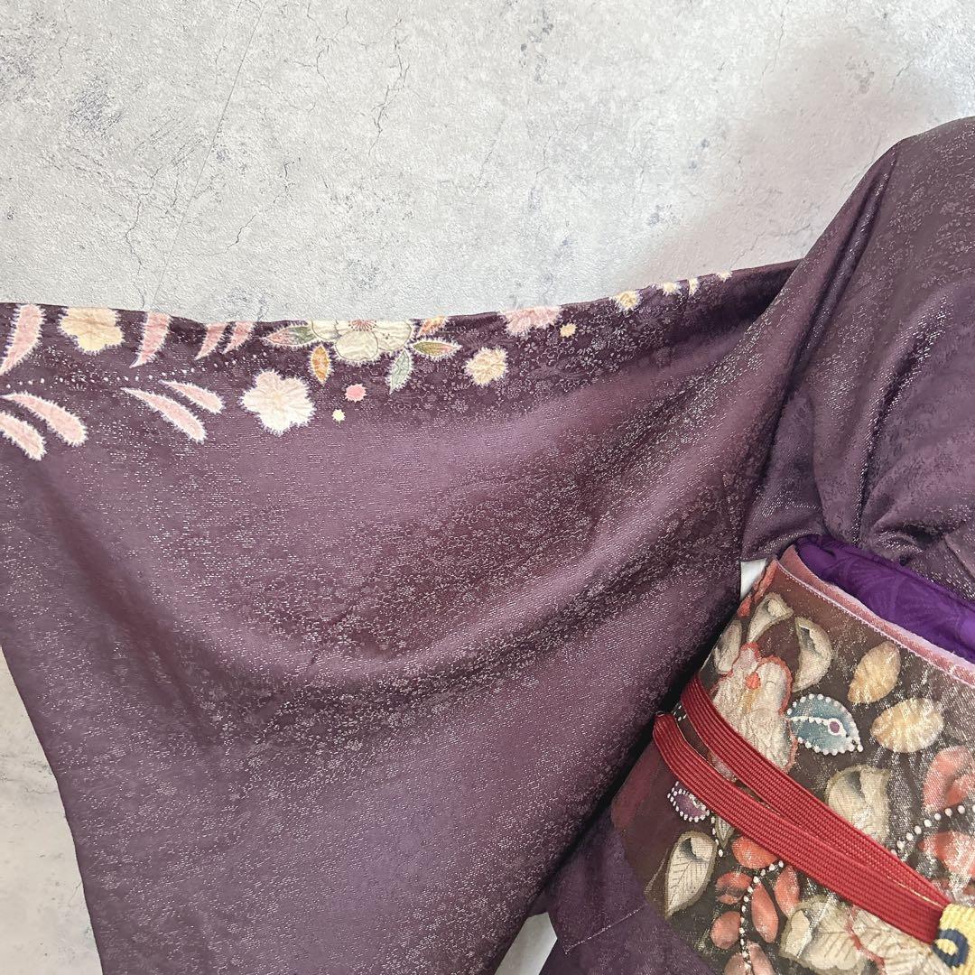 訪問着フルセット　辻ヶ花　翠山　着物　裄丈70 徳永憲峯　豪華　逸品　金通し　紫