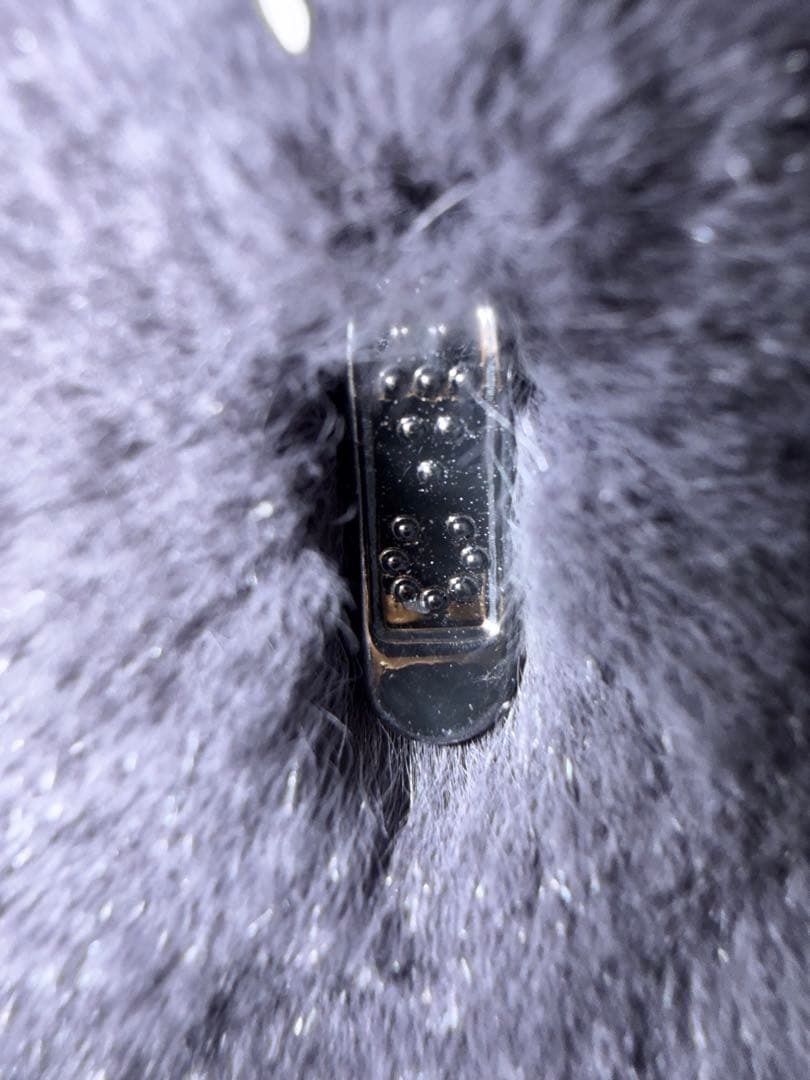 ダークグレー ファーショートジャケット