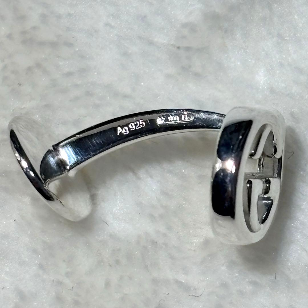 美品　GUCCI グッチ カフス インターロッキングG シルバー ビジネス