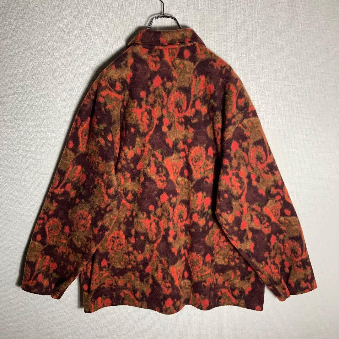 【美品】SUPREME カバーオール ジャケット 刺繍ロゴ 総柄 XL.