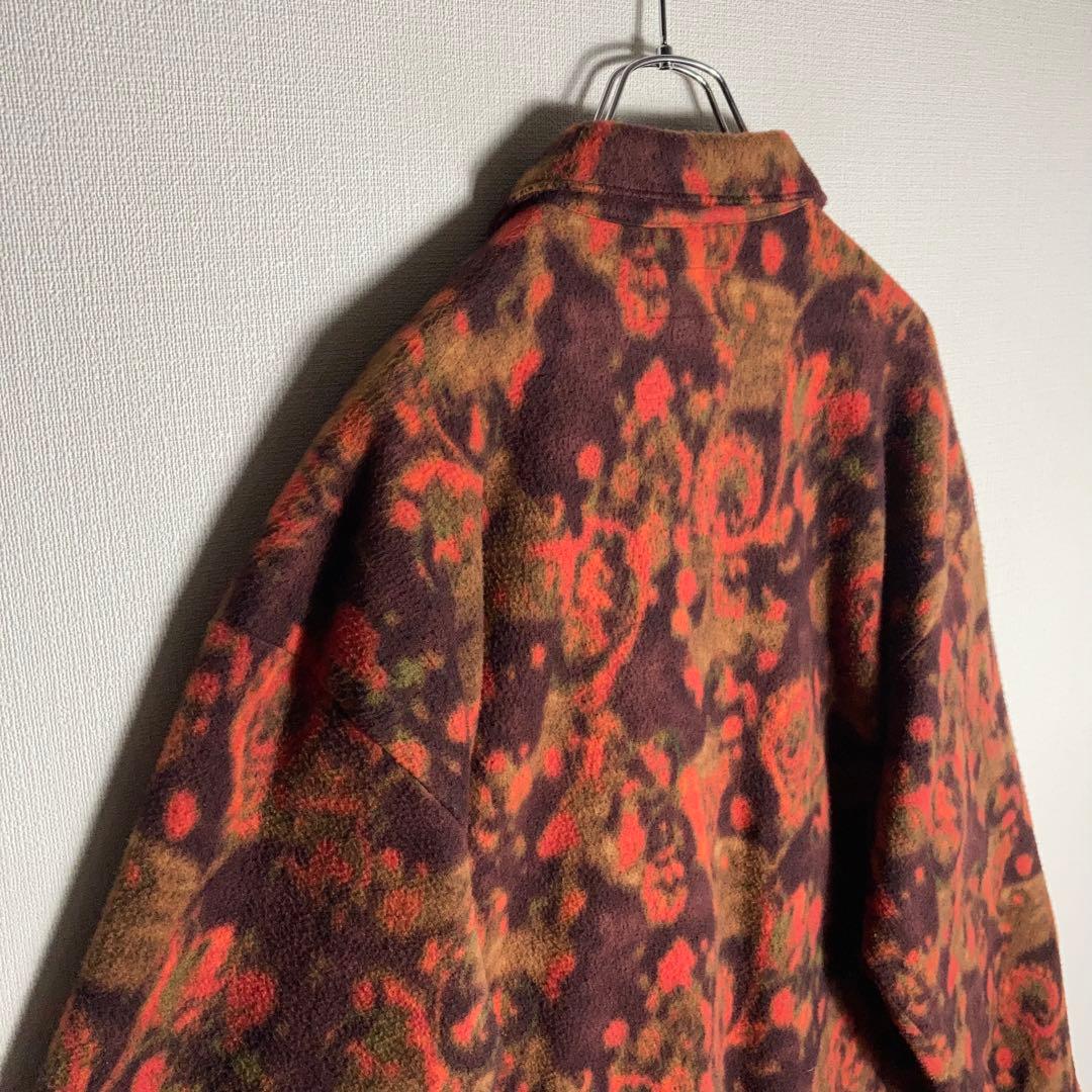 【美品】SUPREME カバーオール ジャケット 刺繍ロゴ 総柄 XL.