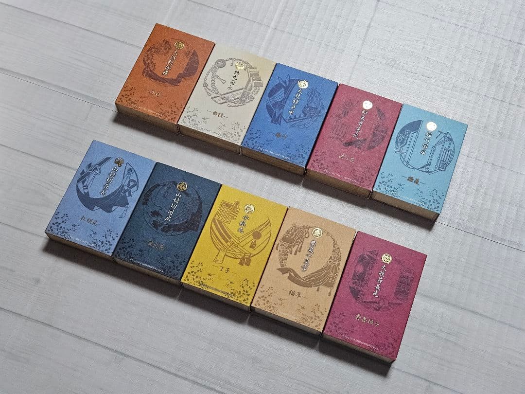 刀剣乱舞 日本香堂 コラボお香 10種セット 鶴丸 他 ※香立て一部欠品あり