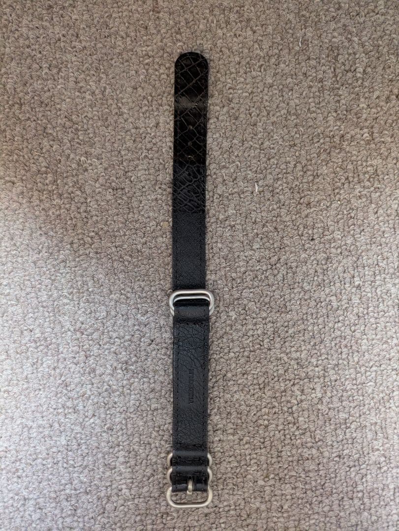 THE SOLE NATOベルトクロコダイルブラウン（シルバー）