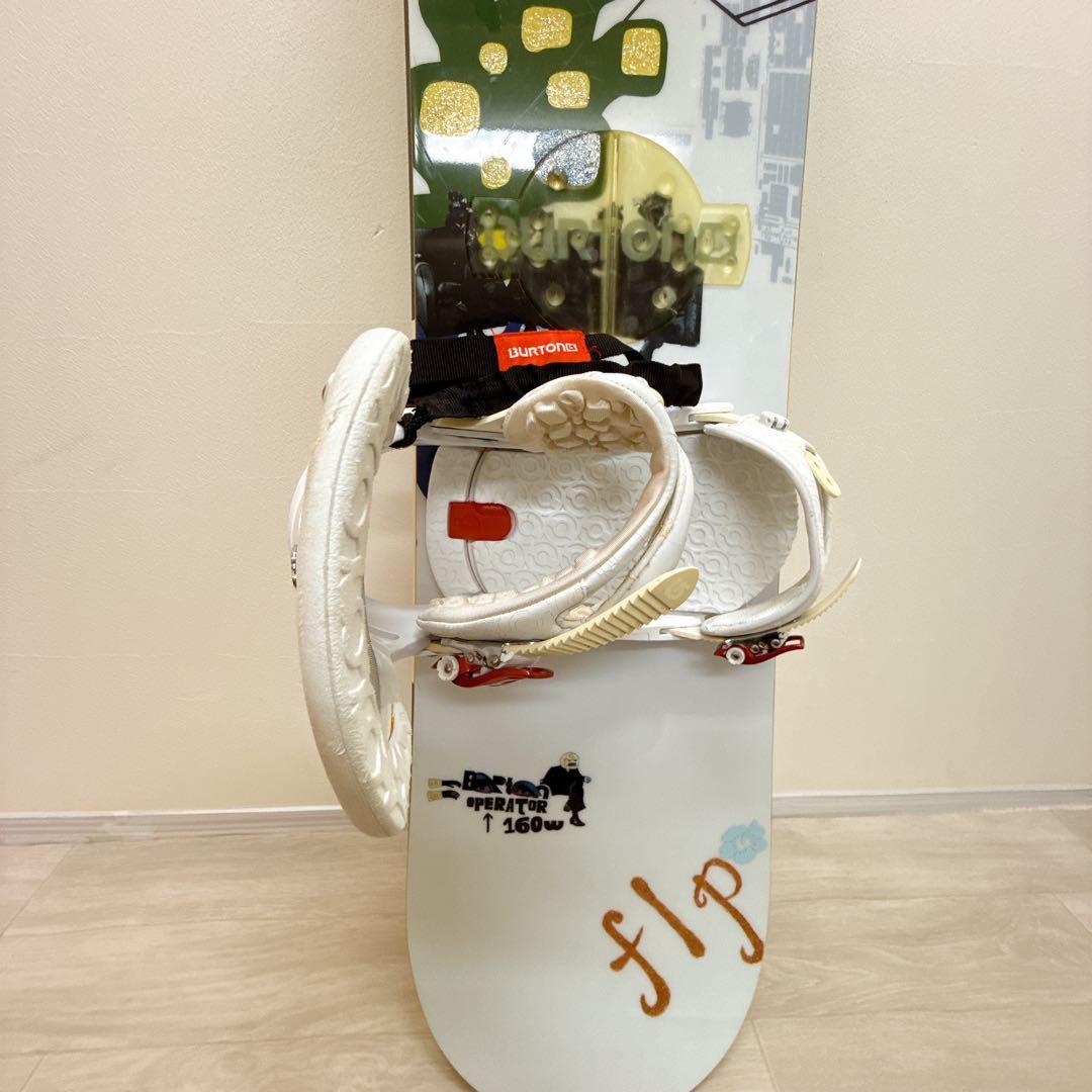 【良品　BURTON】OPRETAOR W160 160cm スノーボードセット