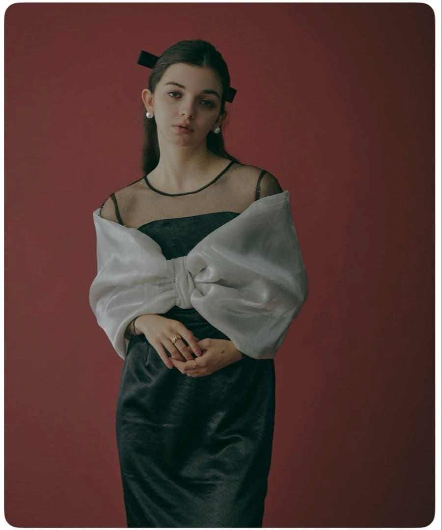 ecmile リボン タイトドレス