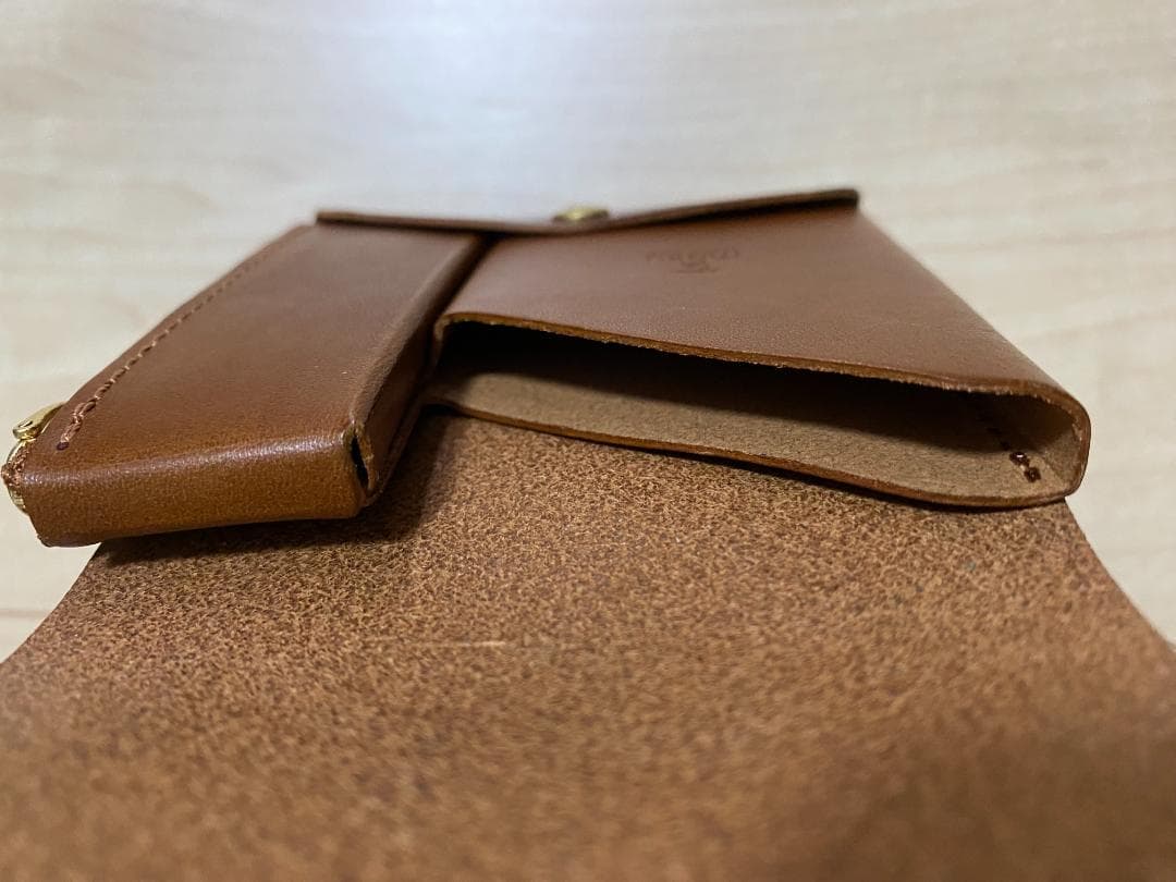 小さく薄い財布SAKU ver.3 Buttero Whiskey ブラウン 茶