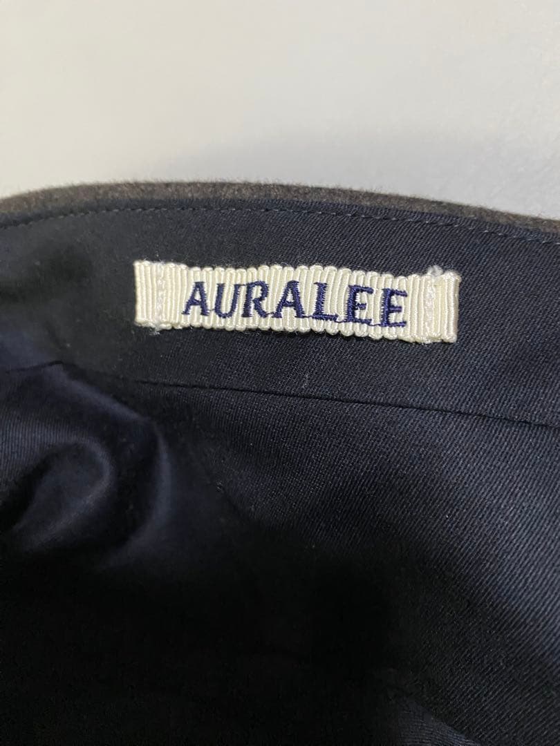 AURALEE WOOL FULLING FLANNEL スラックス ブラウン