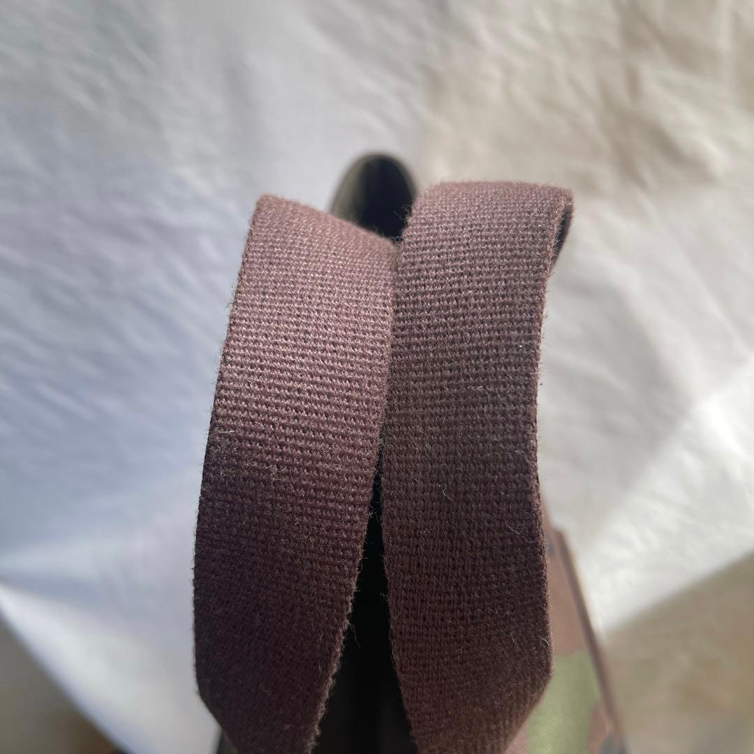 美品 エルベシャプリエ 725W カモフラ×モカ トートバッグ L 船形