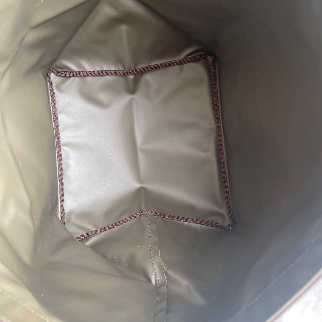 美品 エルベシャプリエ 725W カモフラ×モカ トートバッグ L 船形