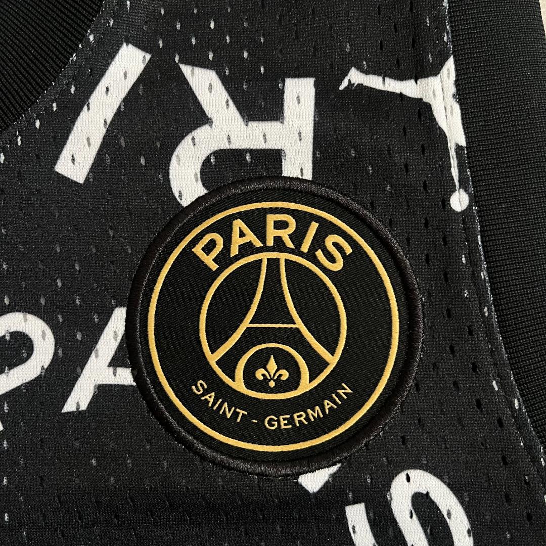 【極美品】ナイキ×パリサンジェルマン×ジョーダン/タンクトップ/総柄/XL/黒