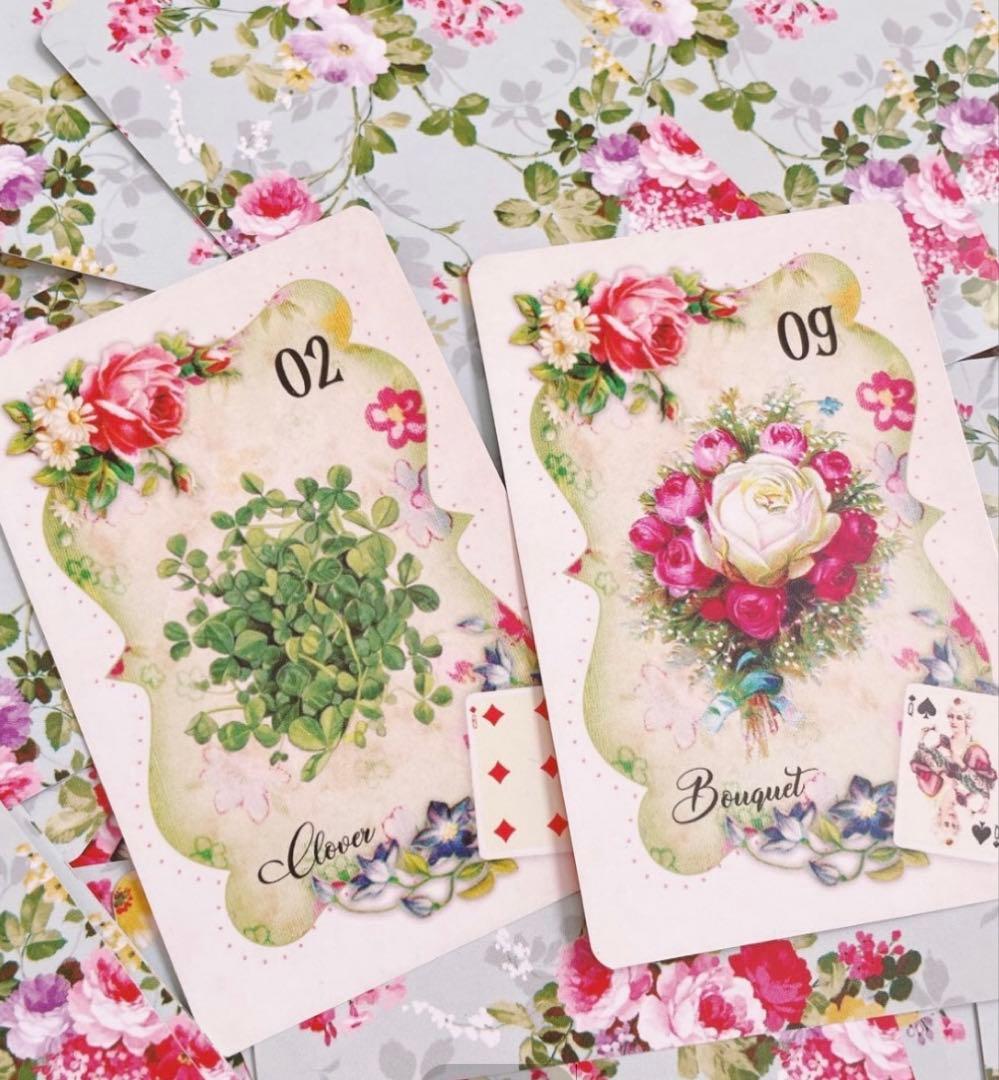 ✨薔薇柄✨乙女♥️で可憐な ルノルマンカード ⚜️ꕤフラワールノルマンꕤ 大人気