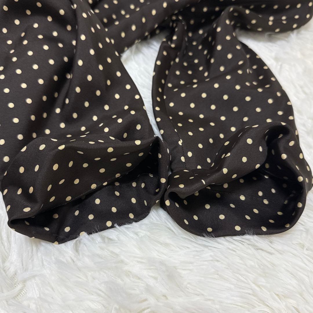 [美品✨白タグ] マックスマーラ シャツワンピース　シルク100% ドット　38