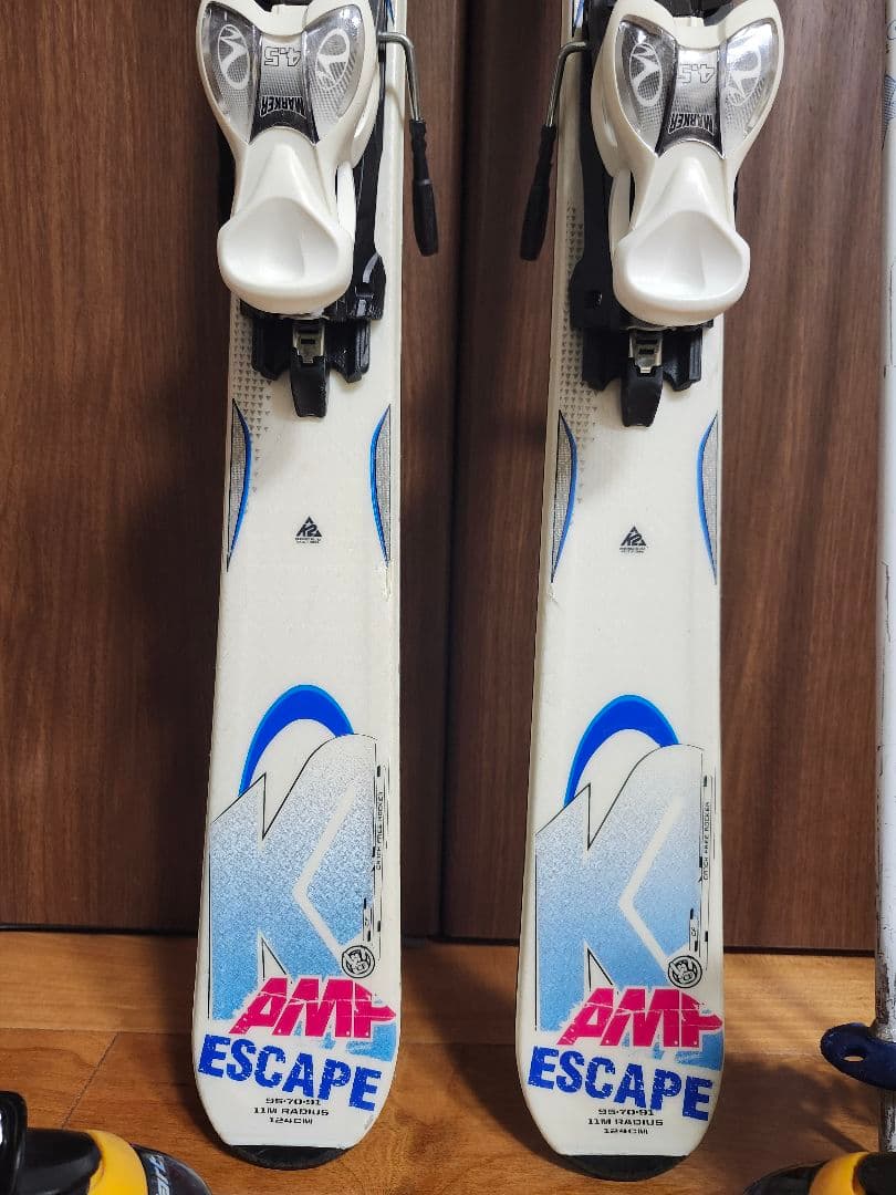 送料無料 K2 ジュニア用スキーセット124cm ブーツ21-22cm　ストック