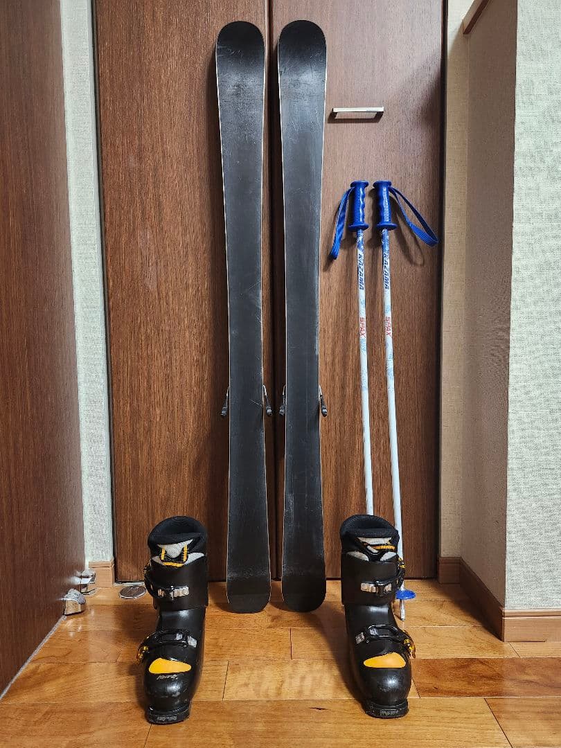 送料無料 K2 ジュニア用スキーセット124cm ブーツ21-22cm　ストック