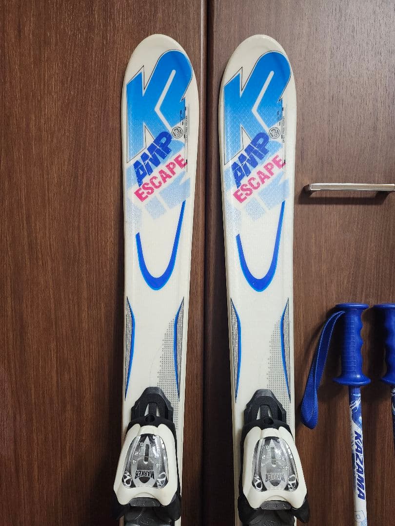 送料無料 K2 ジュニア用スキーセット124cm ブーツ21-22cm　ストック