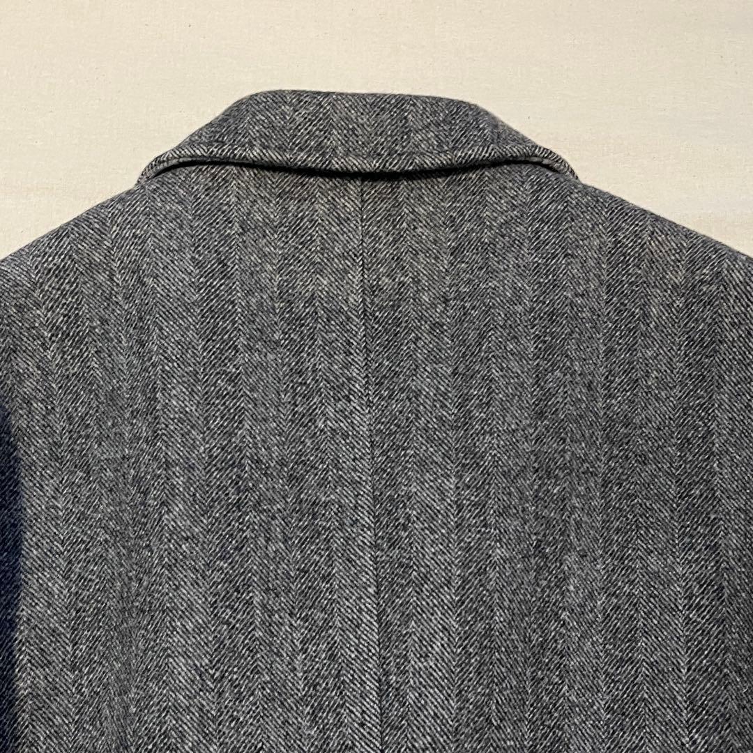 【レア★未使用に近い★滑らかなカシミヤ混】SHIPSヘリンボーンチェスターコート