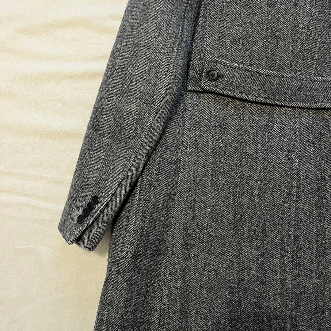 【レア★未使用に近い★滑らかなカシミヤ混】SHIPSヘリンボーンチェスターコート