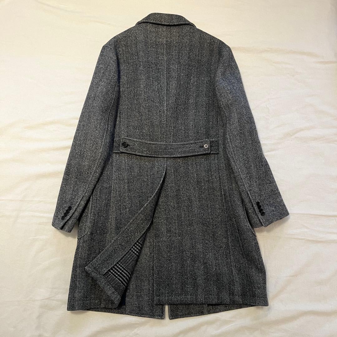 【レア★未使用に近い★滑らかなカシミヤ混】SHIPSヘリンボーンチェスターコート