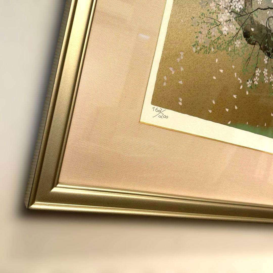 正規品激安）中島千波『淡墨桜』シルクスクリーン絵画版画