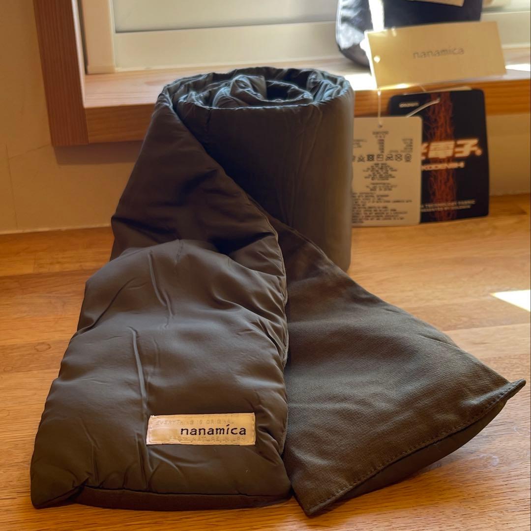 新品 ナナミカ カーキ 光電子ダウンマフラー Down Muffler