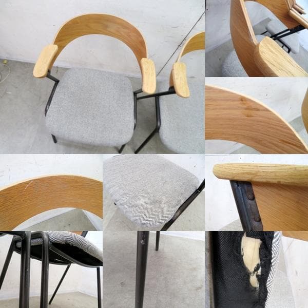 美品■a.depeche/ア.デペシュ■ダニスショートアームチェア■4脚セット■