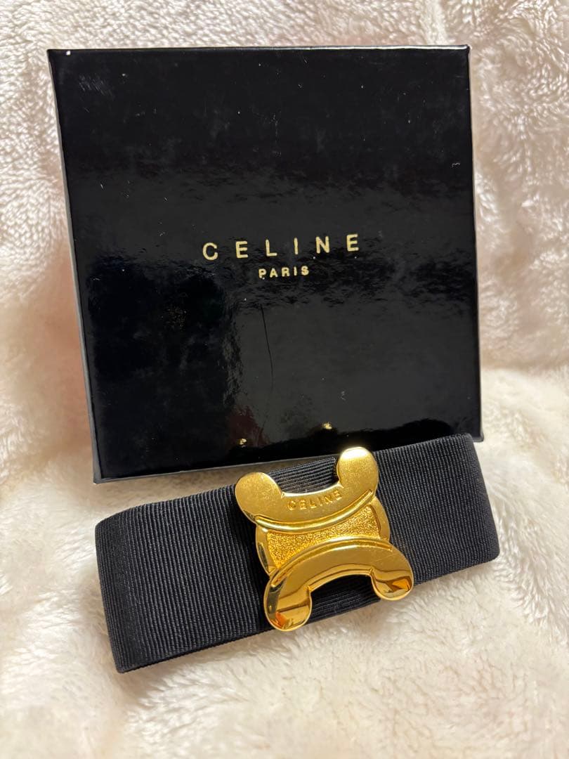 CELINE ゴールドバックル ヘアアクセサリー