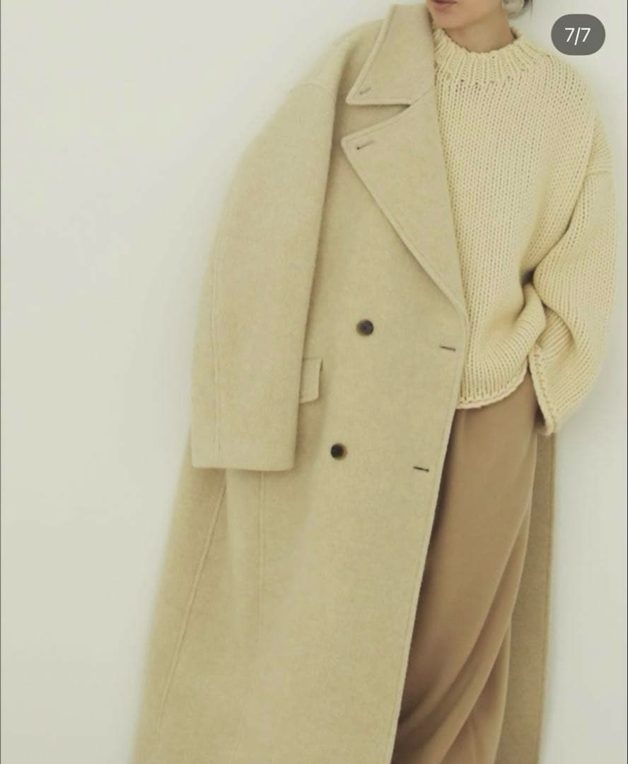 完売【新品】ETRE TOKYO ダブルブレストウールコート