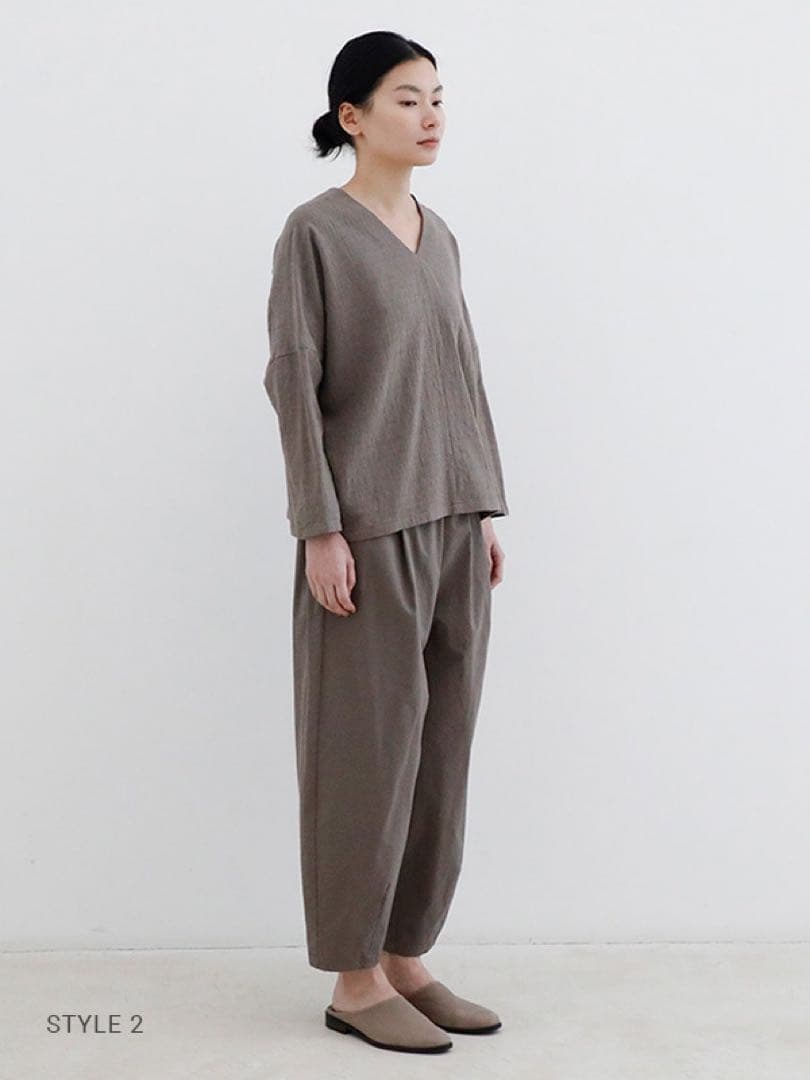 パンツ 2025 evam eva cotton cropped pants