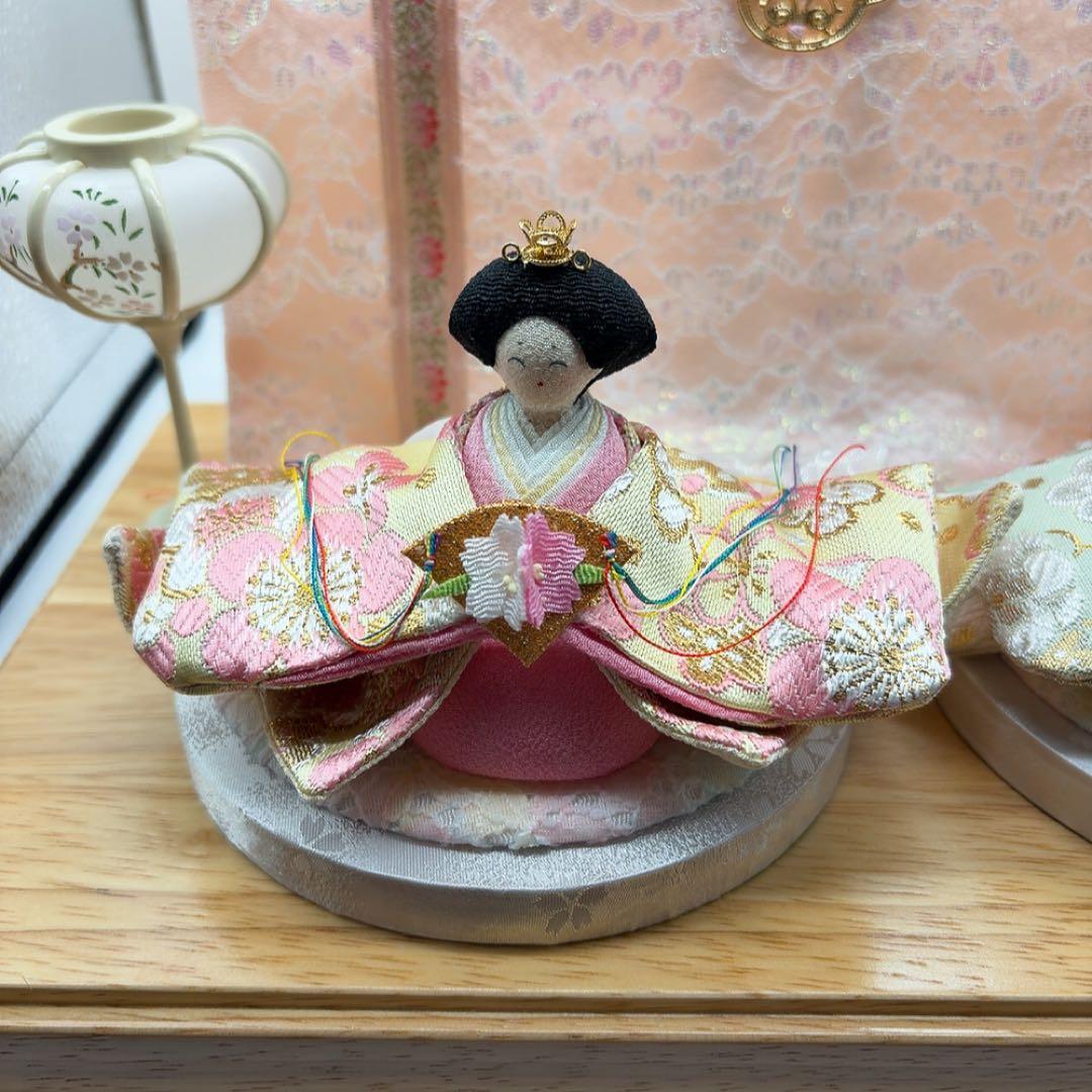 【極美品】2回のみ使用 リュウコドウ 雛人形 きらびな アクリルケース ちりめん