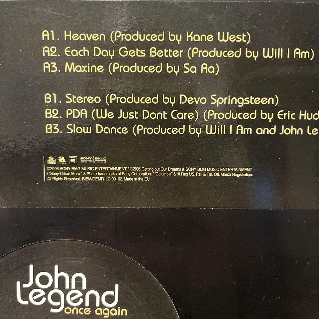 洋楽 John Legend Once Again LP Sampler