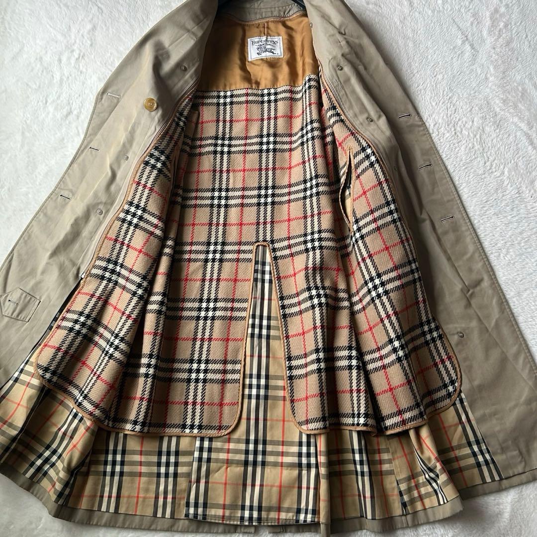 美品 バーバリー トレンチコート ノバチェック 着丈114 ベルト ライナー付き