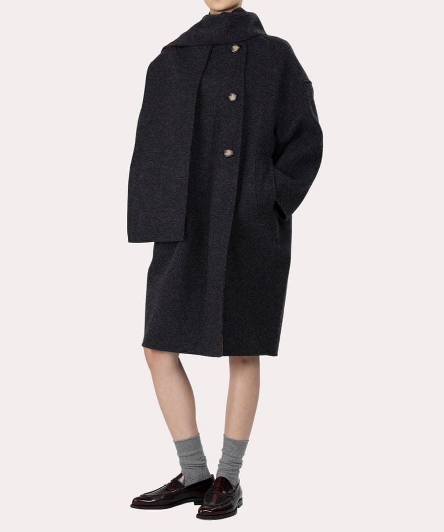 Vivienne Westwood TARTAN CHECKリバーマフラーコート