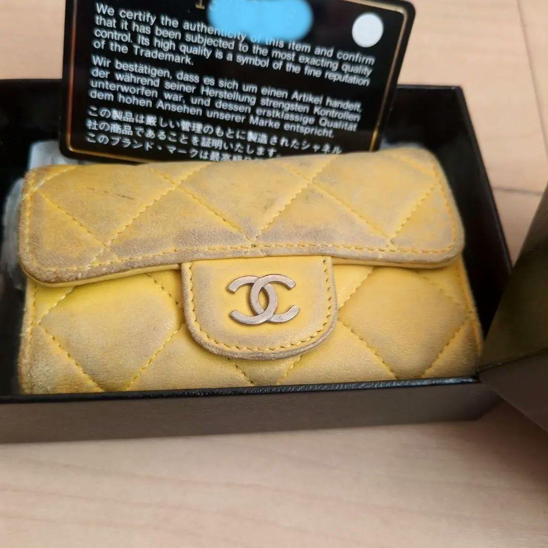 C*乃様 CHANEL イエロー キルティング キーケース