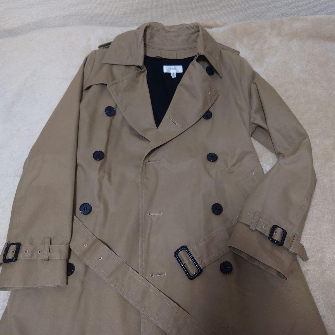 ハイク トレンチコート ロング ベルト ライナー 2way コットン ベージュ