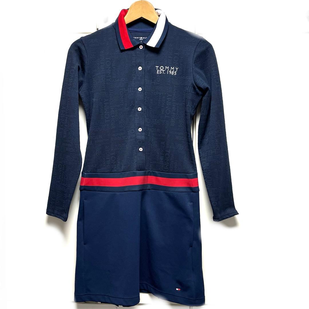 定価2万【トミーヒルフィガーゴルフ 】ゴルフウェア ワンピース ロゴ　長袖