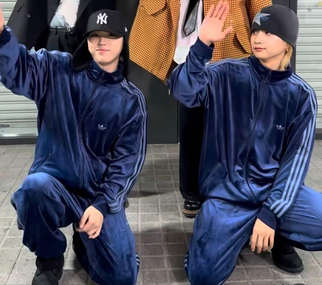 【BE:FIRST着用】adidas ベロア上下セットアップ