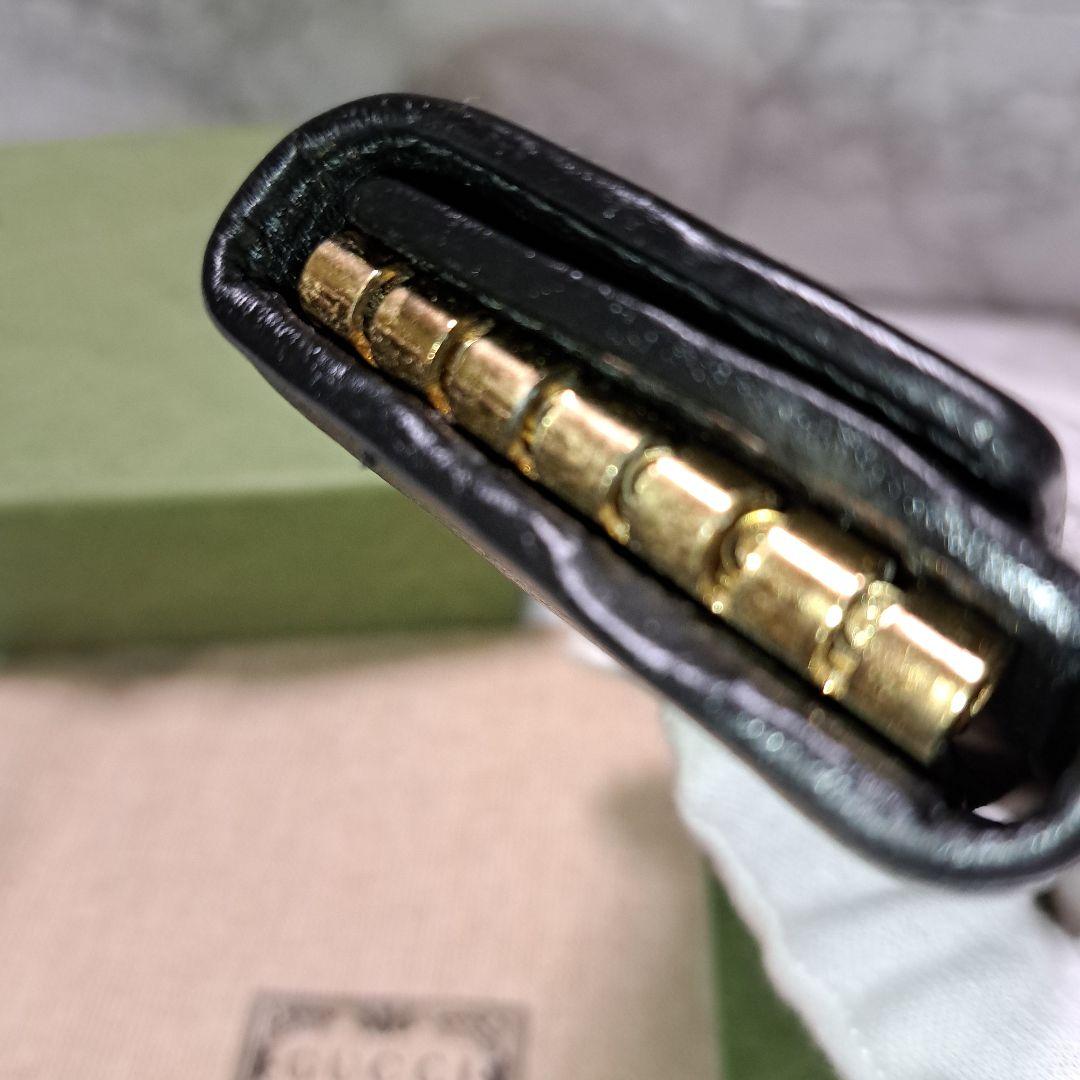 ✨️超美品 ✨️GUCCI グッチ マーモント　キーケース黒　箱&保存袋付き