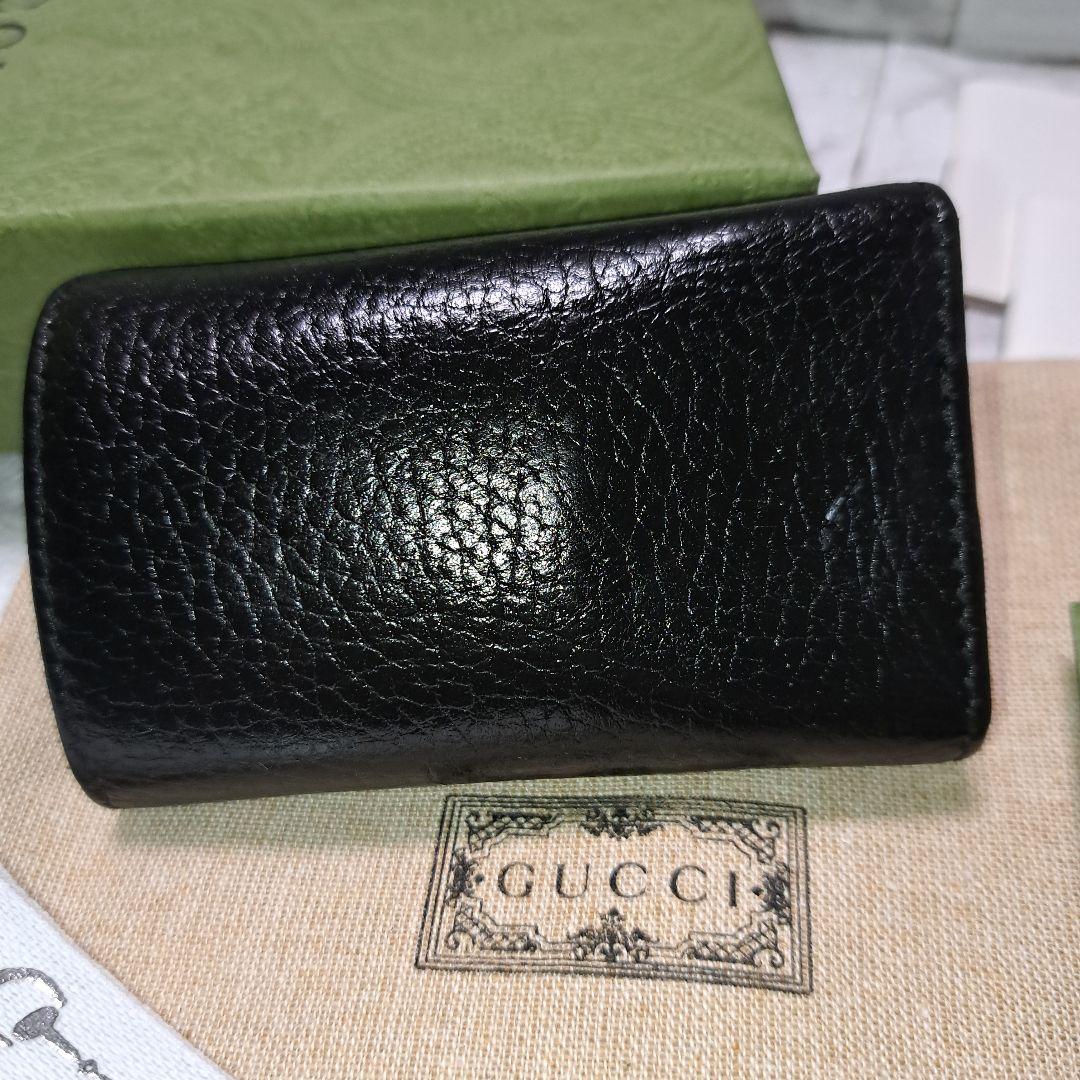 ✨️超美品 ✨️GUCCI グッチ マーモント　キーケース黒　箱&保存袋付き