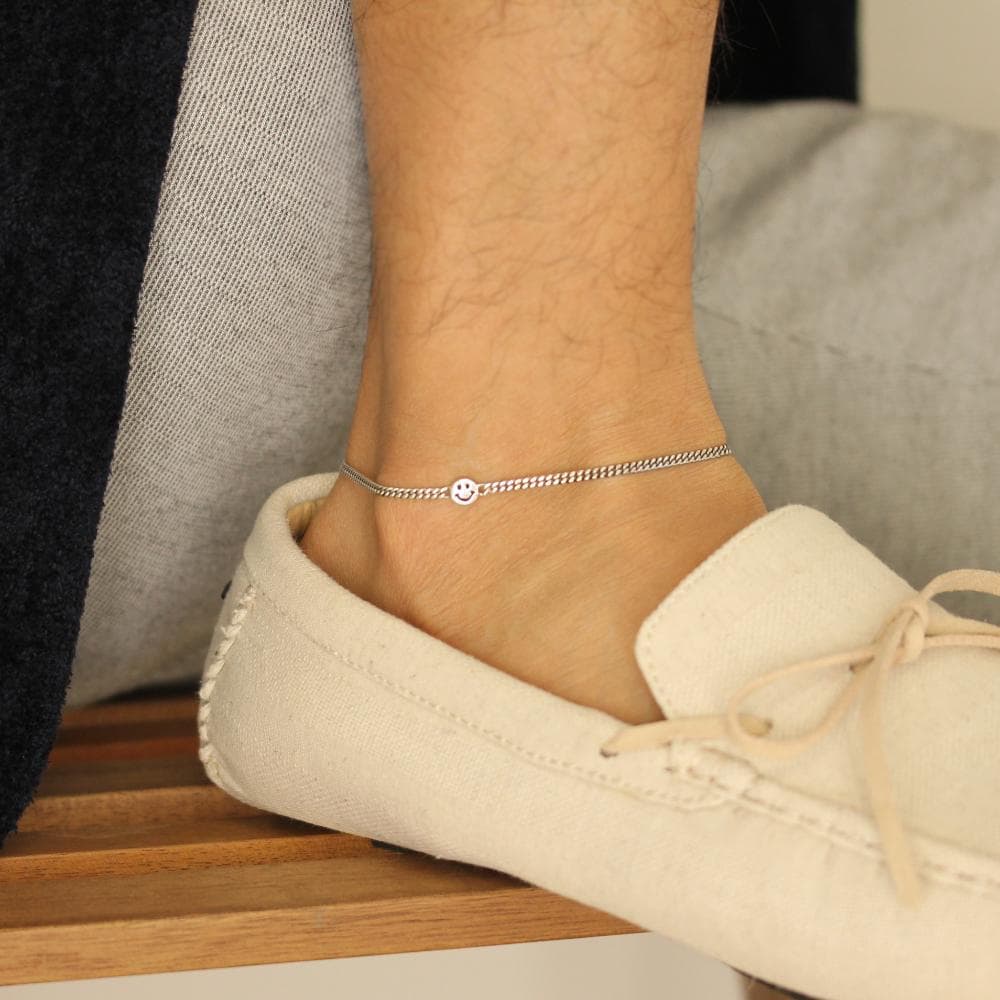 ゆはま アンクレット スターリング シルバー 925 スマイル 2個セット