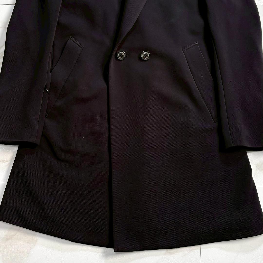 【美品】1piu1uguale3 チェスターコート ペイズリー柄 ダブル