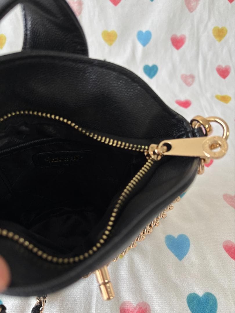 極美品 ブラック キルティング ショルダーバッグ