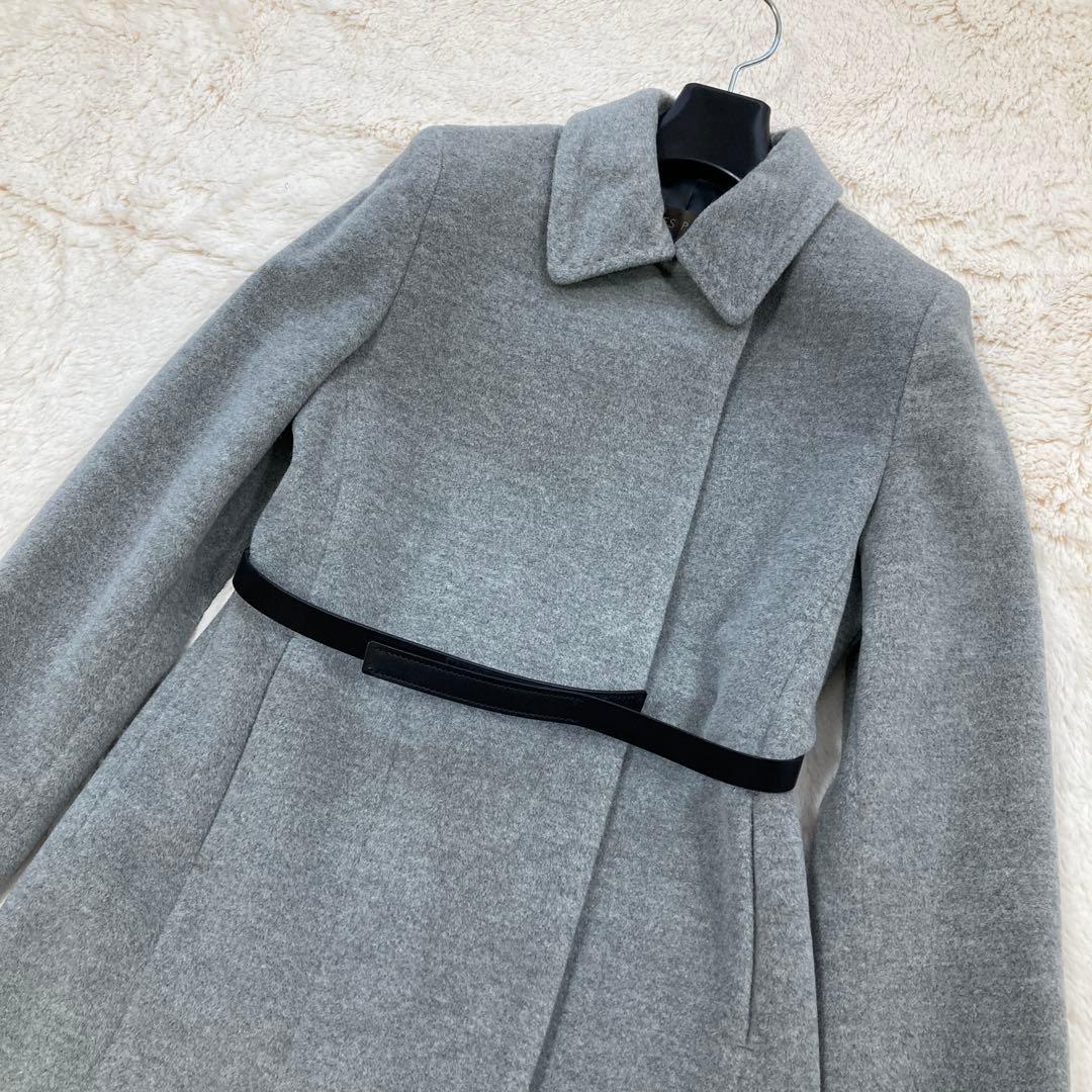 【新品タグ付】 トゥモローランド デプレ カシミア混 比翼ロングコート ベルト