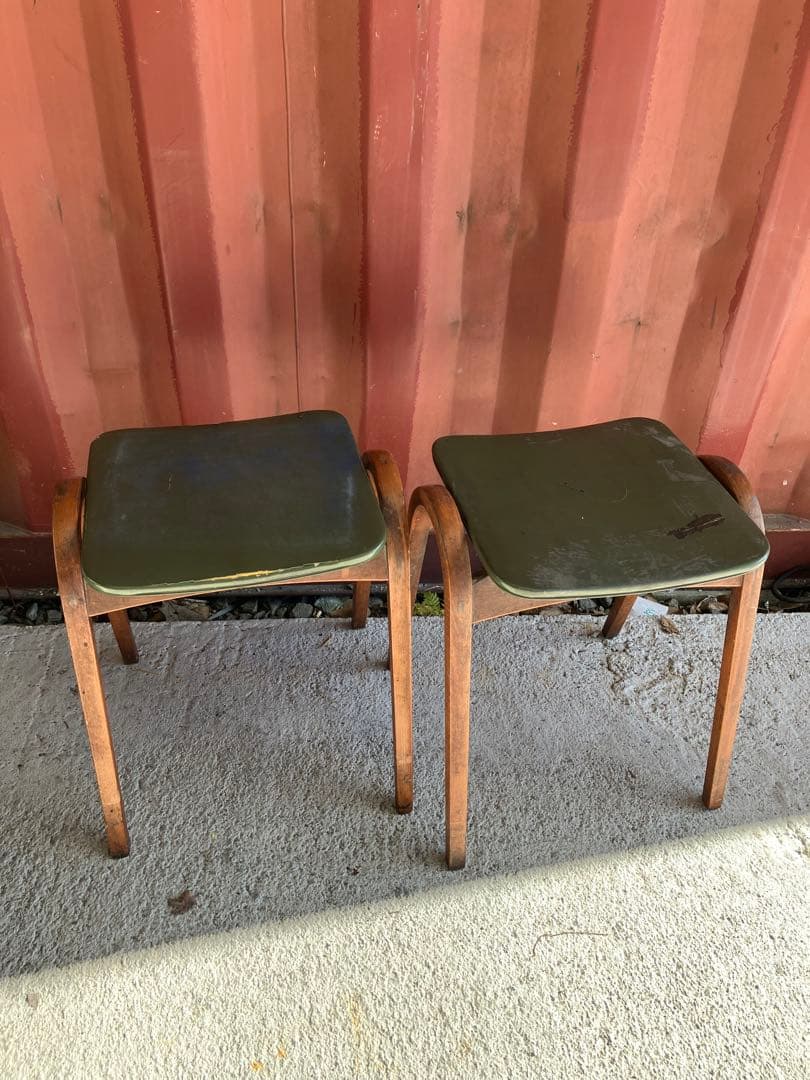 ヴィンテージ　秋田木工　剣持勇　スタッキングスツール