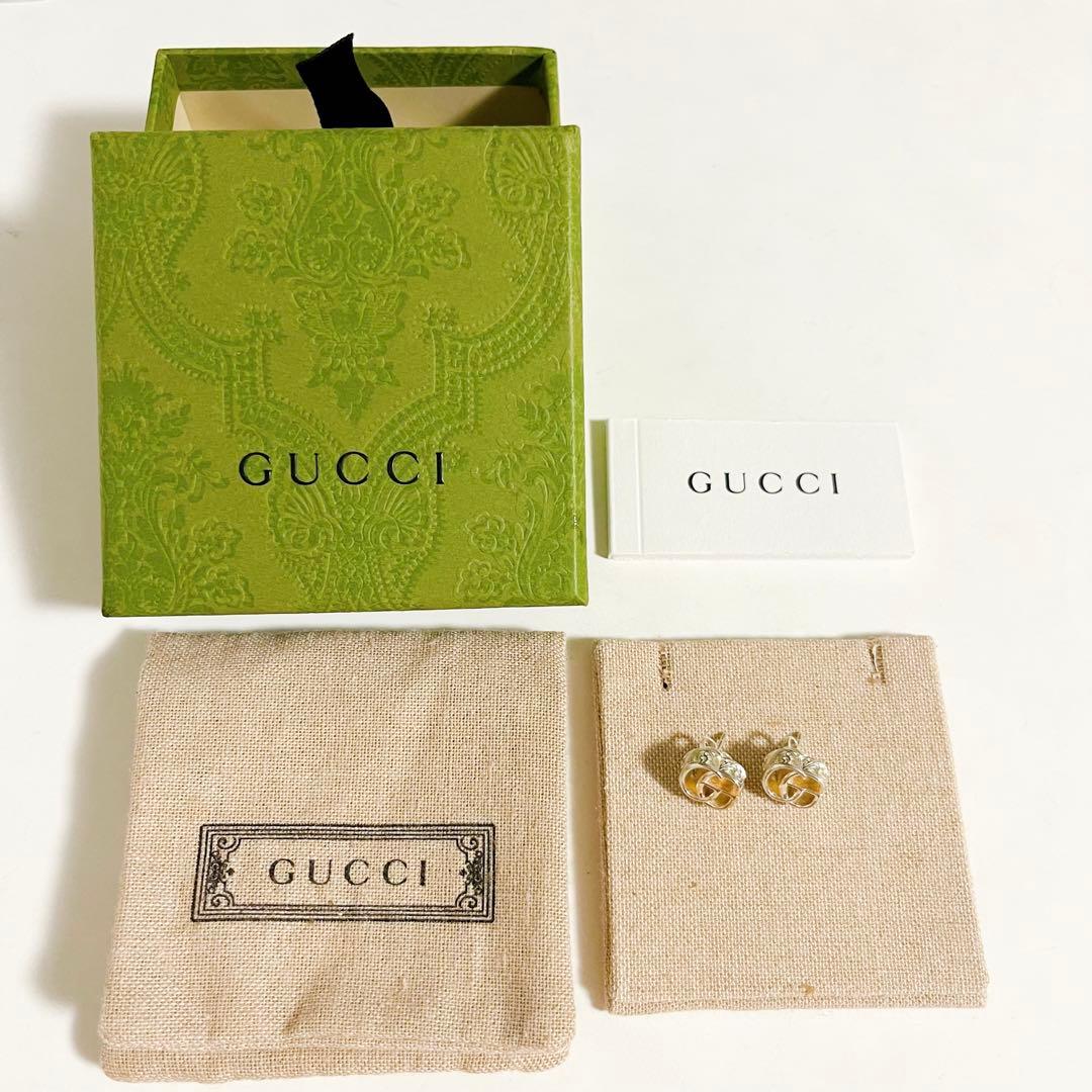 美品 GUCCI ダブルG ピアス マーモント アラベスク シルバー 925