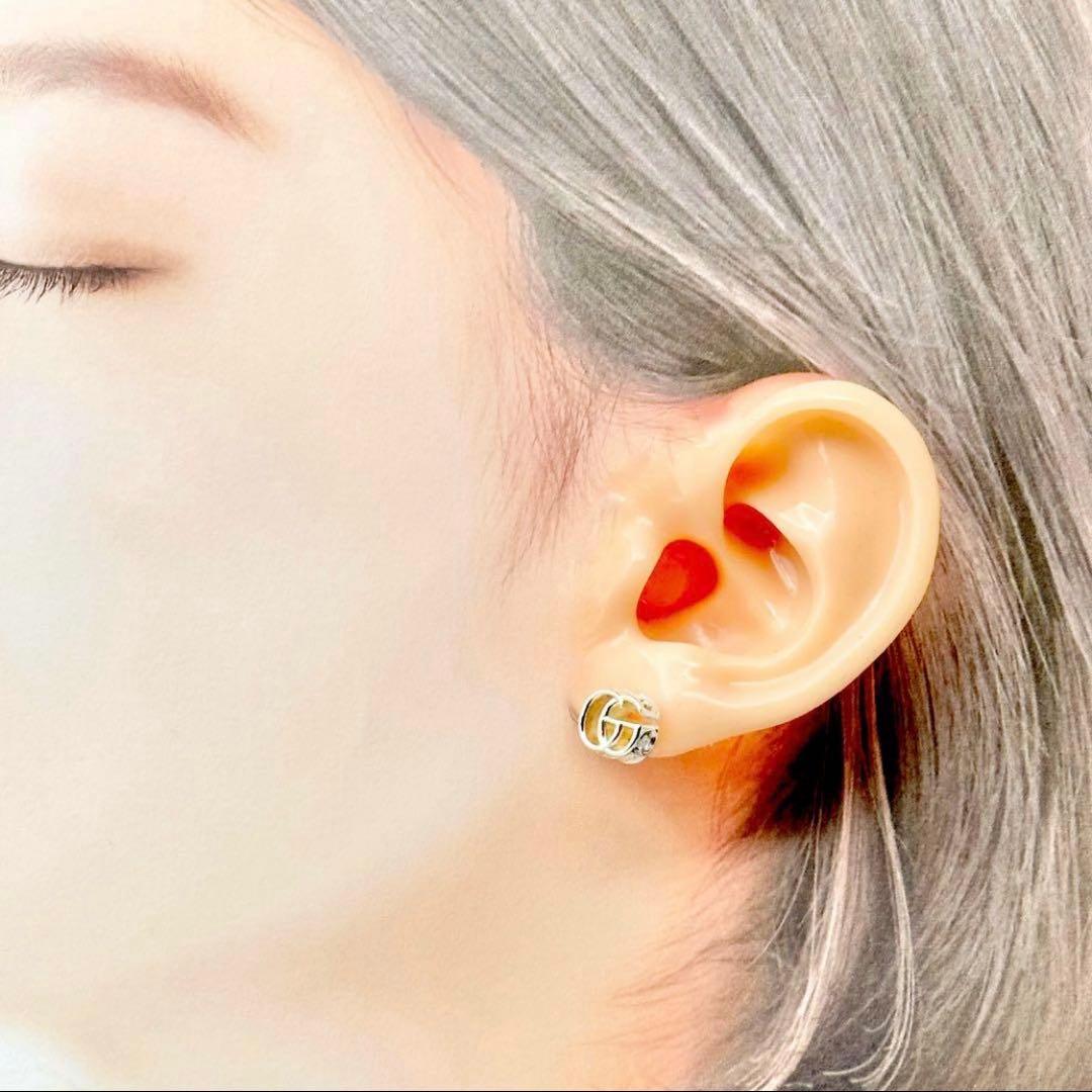 美品 GUCCI ダブルG ピアス マーモント アラベスク シルバー 925