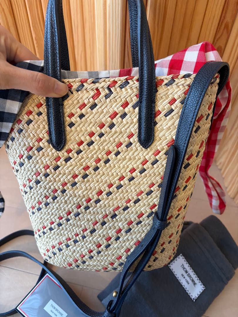 【最終お値下げ】THOM BROWNE トムブラウン ストロー 2way トート