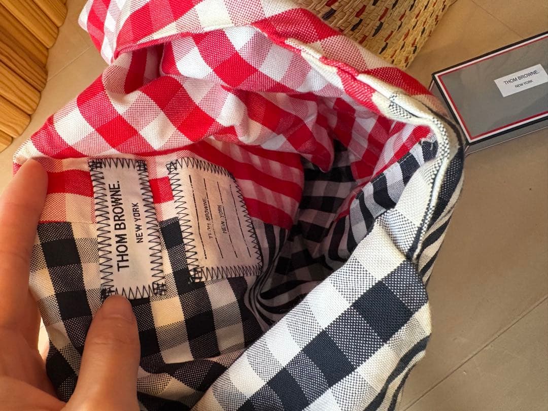 【最終お値下げ】THOM BROWNE トムブラウン ストロー 2way トート